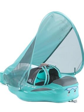 Mambobaby float green swim baby with canopy and tail pillow 661